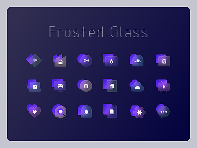 Frosted glass icon icon iconset ui