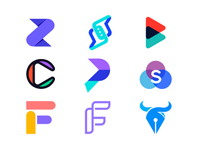 Logo folio agency brand identity branding busniess chat app ecommerce logo education logo design logo folio marketing media modern modern logo pay software