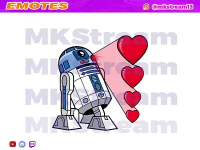 Twitch emotes star wars droid r2d2 love animated emotes anime cute design droid emotes gg hype illustration love love emotes r2d2 robot star wars star wars emotes starwars sub badge twitch emotes