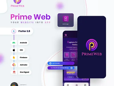 Prime Web - Convert Website to a Flutter App android androidapp appcode appdesigner appdev appdeveloper coder dart devlif flutter flutterapp ios iosapp mobileapp primeweb smartkit smartkitpro uiux webview webviewapp