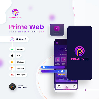 Prime Web - Convert Website to a Flutter App android androidapp appcode appdesigner appdev appdeveloper coder dart devlif flutter flutterapp ios iosapp mobileapp primeweb smartkit smartkitpro uiux webview webviewapp