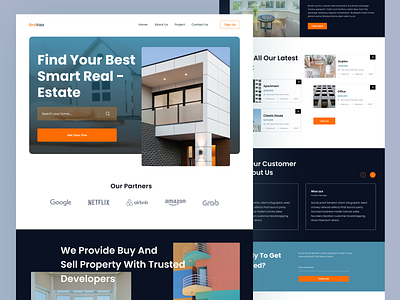 Real Estate Website design agency apartment corporate homw page house housing landing page properties property real estate real estate agency real estate website ui design uiux web design website website design