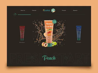 Himalaya- Fresh Start Essentials branding cosmetic dark dark theme design essential facewash himalaya india nepal product ui ux website