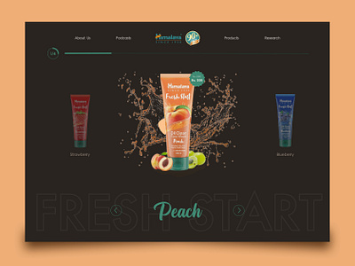 Himalaya- Fresh Start Essentials branding cosmetic dark dark theme design essential facewash himalaya india nepal product ui ux website