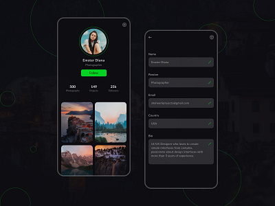 User Profile dailyui dailyui006 profile shaheeraltaf ui uidesign user user profile design concept user profile ui userprofile
