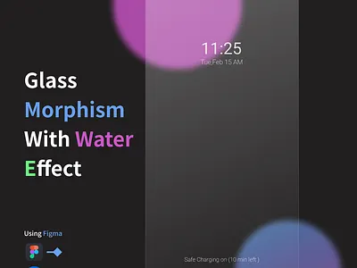Glass Morphism with Water Effect figma graphic design ui ux