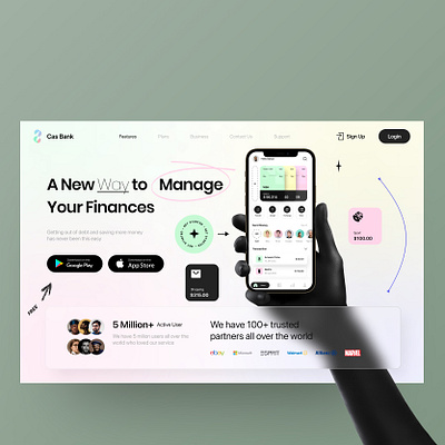Finance Landing Page bank card banking banking website credit credit card debit card design finance finance web finance web design fintech landing page ui ui finance web ui landing page ui web uiuix uiux landing page userinterface wallet web design