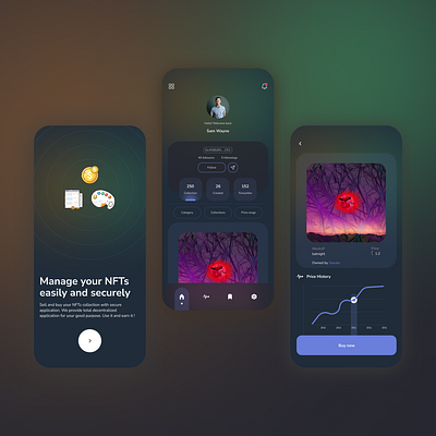 NFT App - UI Design design figma nft ui