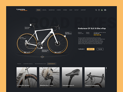 Canyon website concept. bike bikes branding canyon design landing landing page online shop product page ui user expirience user interface ux web web design web page website