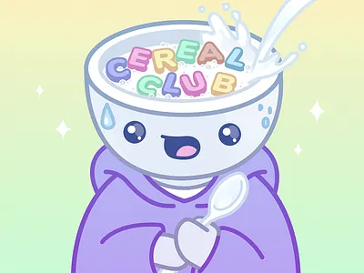 Cereal Club NFT Artwork cereal club character crypto fan art generative illustration nft vector