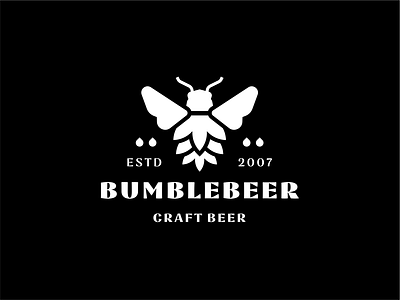 BUMBLEBEER bee beer branding bumblebee craft hop logo sign