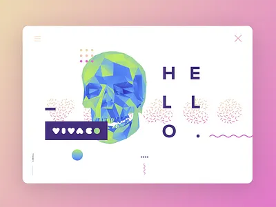 Skull Landing Page concept composition design landing page modern page skull webdesign