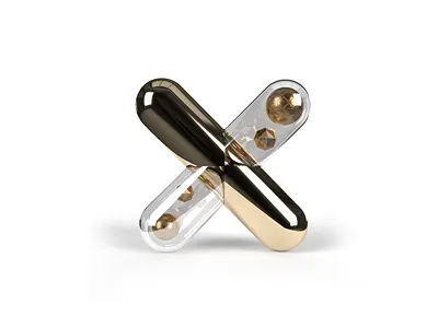 X 3d glass gold icon illustration letter sphere x