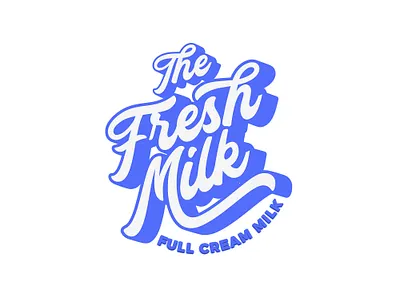 The Fresh milk branding design graphic design ill illustration lettering logo typography ve vector vintage