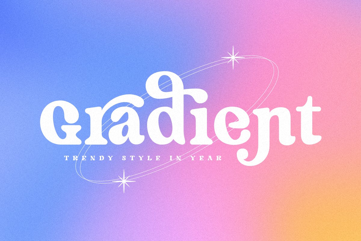 Gradient Rainbow Font app branding design display font gradient graphic design illustration logo rainbow serif typeface typography ui ux vector