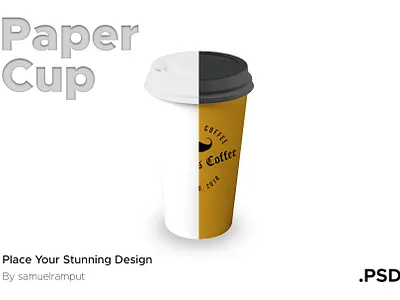 Simple Paper Cup Mockup branding coffe cup graphic design mockup paper cup