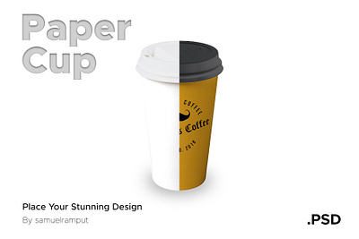 Simple Paper Cup Mockup branding coffe cup graphic design mockup paper cup