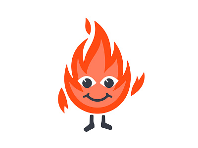 Cute Flame 📌 Logo for Sale bbq burn character comics cute delivery fast food fire flame fun funny hot kids light logo mascot meat personage steak toys