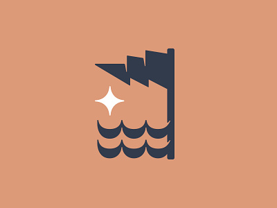 Key to Seas 📌 Logo for Sale cafe flag guiding heraldic hotel key logo luxury mast property real estate restaurant royal sail sea ship star water waves yacht