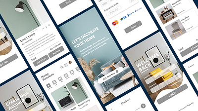 UI HOME FURNITURE app branding design ui ux