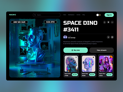 NFT crypto ethereum futuristic nft nftart uiux webdesign