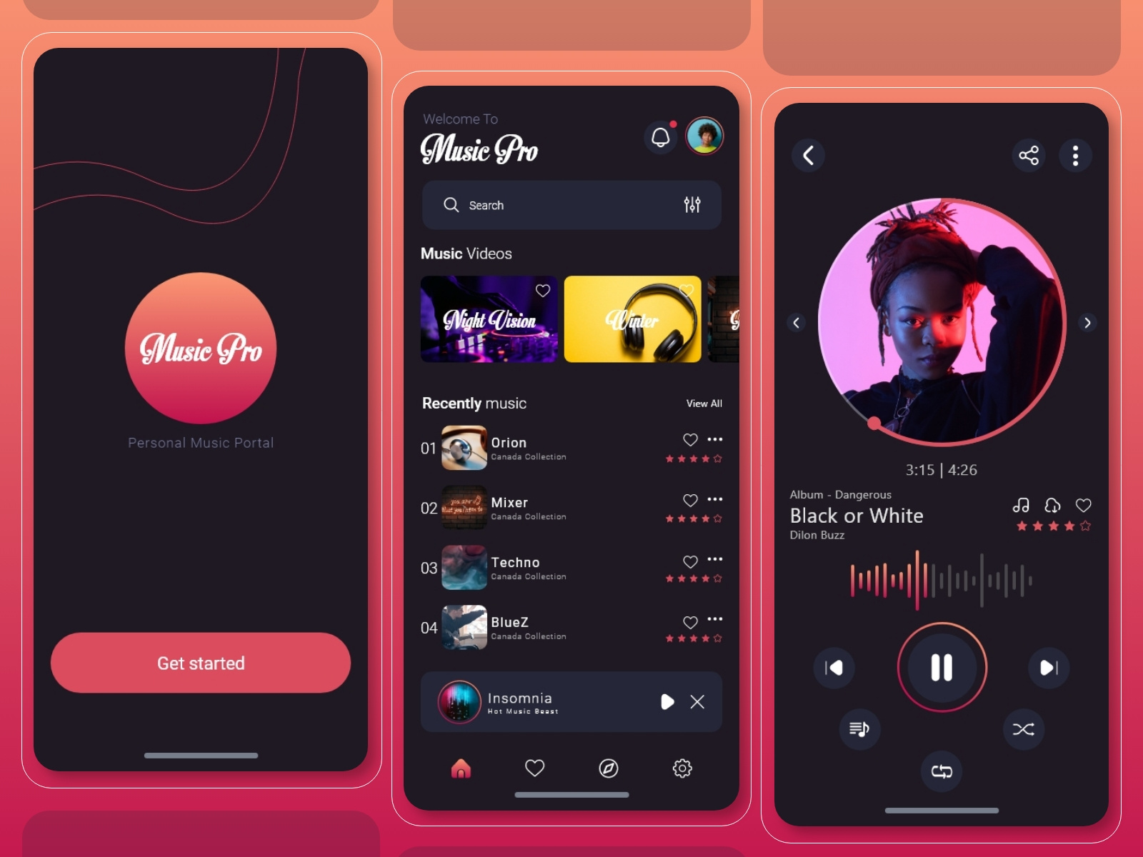 Music Pro App by Guled on Dribbble