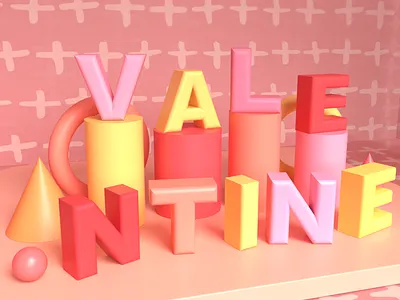 3D 'LOVE' 3d 3ddesign 3drender adobe adobedimension branding graphic design ui