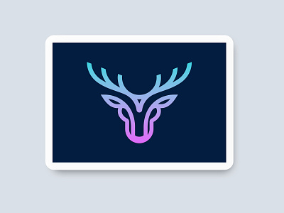 abstract deer head. abstract mark creative deer deer head flat icon logo logo mark minimal