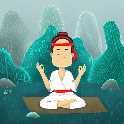 2022 Calendar - November 2022calendar autumn bookillustration boy calendar characterdesign children childrenillustration digitalart dzen freeze illustration meditation nirvana november procreate samurai