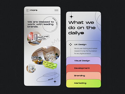 More - responsive app clean design graphic design home interface menu mobile responsive ui user ux work