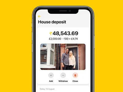 Tally Easy Access Safe access app currency deposit design digital digital bank easy gold happy home money mortgage savings savings account tally yellow