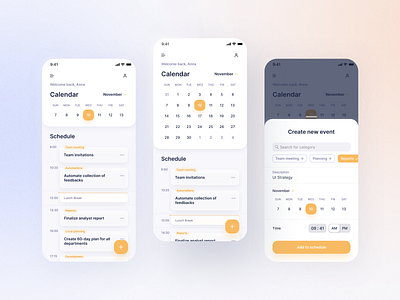 Mobile App Schedule Concept pt 2 app calendar concept mobile schedule ui ux