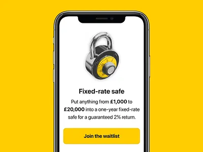 Tally fixed-rate safe app page app currency design digital digital bank fixed rate gold iphone lock mobile money padlock savings savings account tally yellow