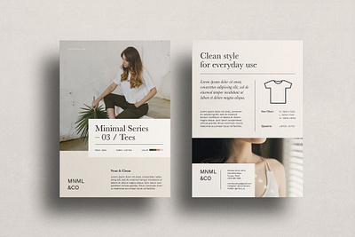 MINIMAL SERIES - Fashion Flyer brochure brochure template design graphic design indesign investor layered letter logo design lookbook magazine minimalist motion graphics multipurpose portfolio portfolio brochure principles print printable website