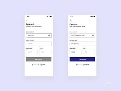 Mobile app payment screen mobile app ui ux