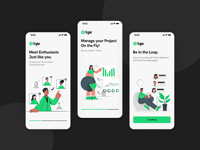 Onboarding Screens | Tyrbe App app design illustration inspiration onboarding ui