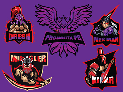 Esport & Mascot Logo design branding design esport logo gaming logo graphic design illustration illustrator logo logod mascit logo mascot logo typography ui ux vector