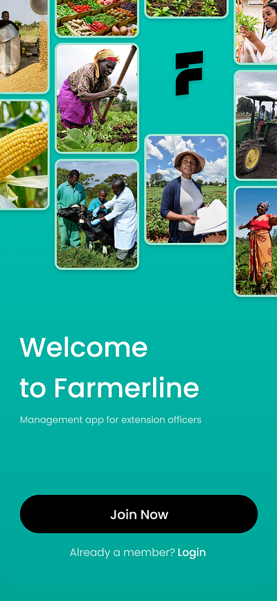 Farmerline mobile landing page