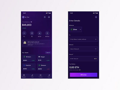 Crypto Exploration blockchain product design ui uidesign uxdesign