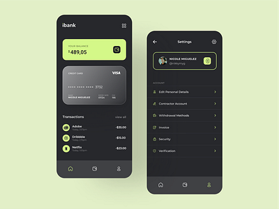 Maratón UI - Settings app appconcept bank card creditcard daily dailyui design digital graphic design servicedesignclub settings ui uidesign