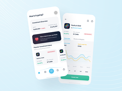 Investment Portfolio App app clean crypto design finance investment management minimal money stocks tracking typography ui ux