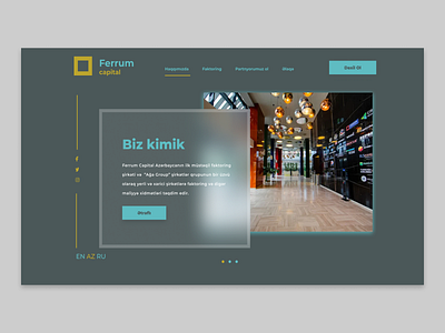 Ferrum Capitals first page (Redesign) branding design ui ux