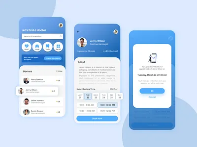 Docto - Doctor Appointment App application doctor app doctor appointment health health app healthcare ios medical app medicine mobile patient symptoms ui ux vaccine
