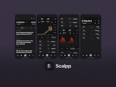 Scalpp — Crypto Wallet App app branding crypto design logo ui ux wallet