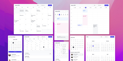 📆 Calendar Components calendar calendar components calendar ui day view design icons illustration interface tailwindcss tailwindui ui user experience user interface ux week year view