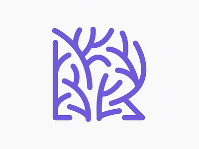 Letter R + Tree Animation after effect animation brand brand animation branding logo logo animation logo tree smooth animation tree animation