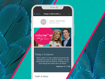 2022 Today'sWord email ads church email email header joel osteen lakewoodchurch layout mobile phone ui