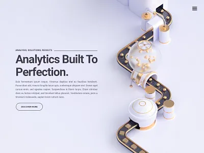 3d visual 3d analytics data design flow illustration render ui web design webshocker website