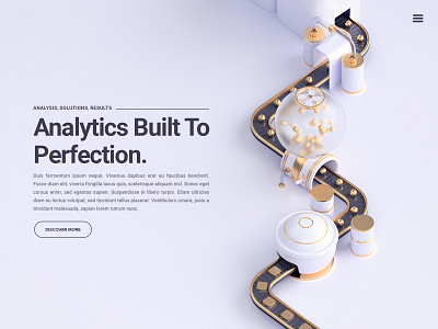 3d visual 3d analytics data design flow illustration render ui web design webshocker website