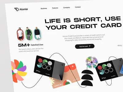 Finance Web - Hero Section bank bank card bank web credit credit card debit debit card design design web finance finance web fintech hero hero section payment section ui uiuix uiux web design